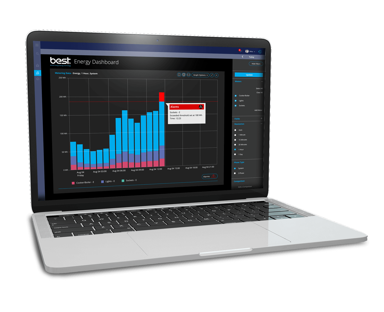 energy monitoring - Israel & Palestine - Laptop mock